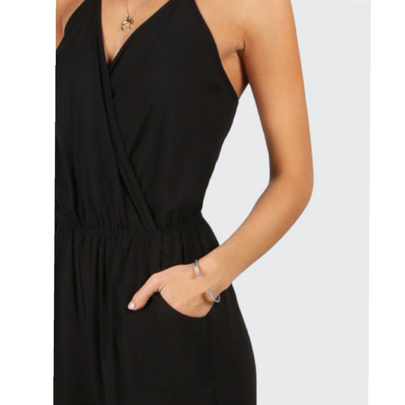 NEW! Black self tie jumpsuit - Picture 3 of 7